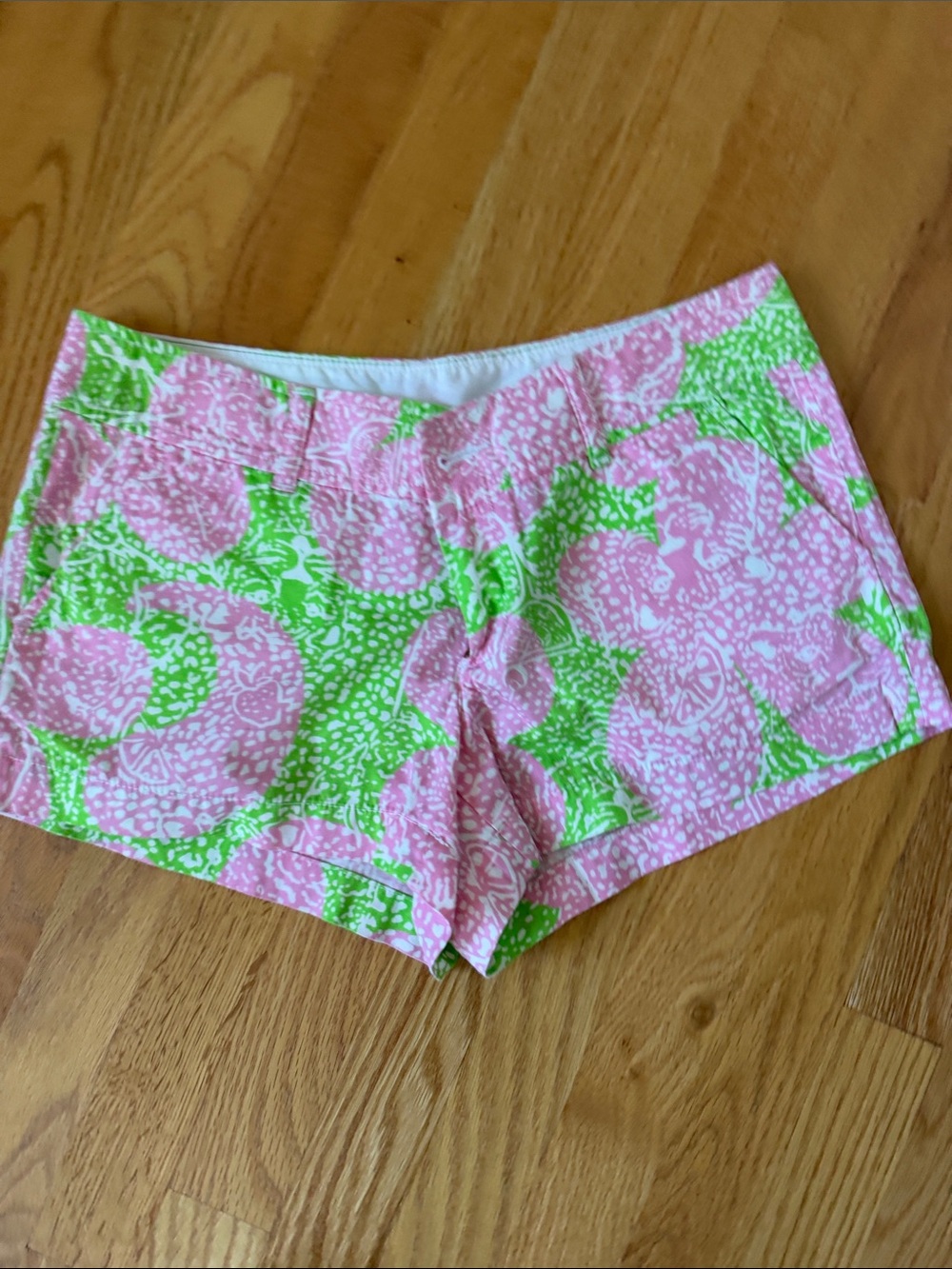 Lilly Pulitzer Pink and Green Floral Shorts